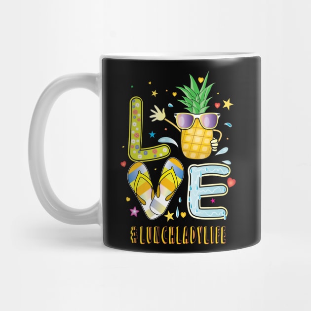 Love lunchlady Life Pineapple Sunglasses Flip Flop by ArticArtac